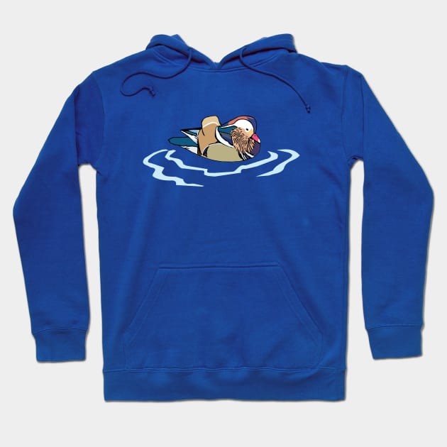 Mandarin duck Central Park Hoodie by sketchpets